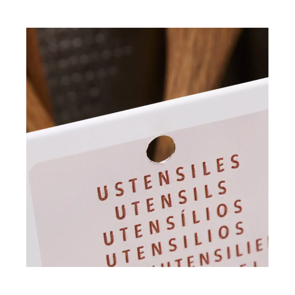 Set 4 ustensile Arfast, lemn, suport inclus, 6.7 x 30 cm