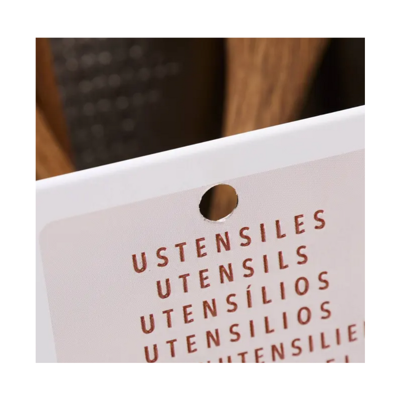 Set 4 ustensile Arfast, lemn, suport inclus, 6.7 x 30 cm