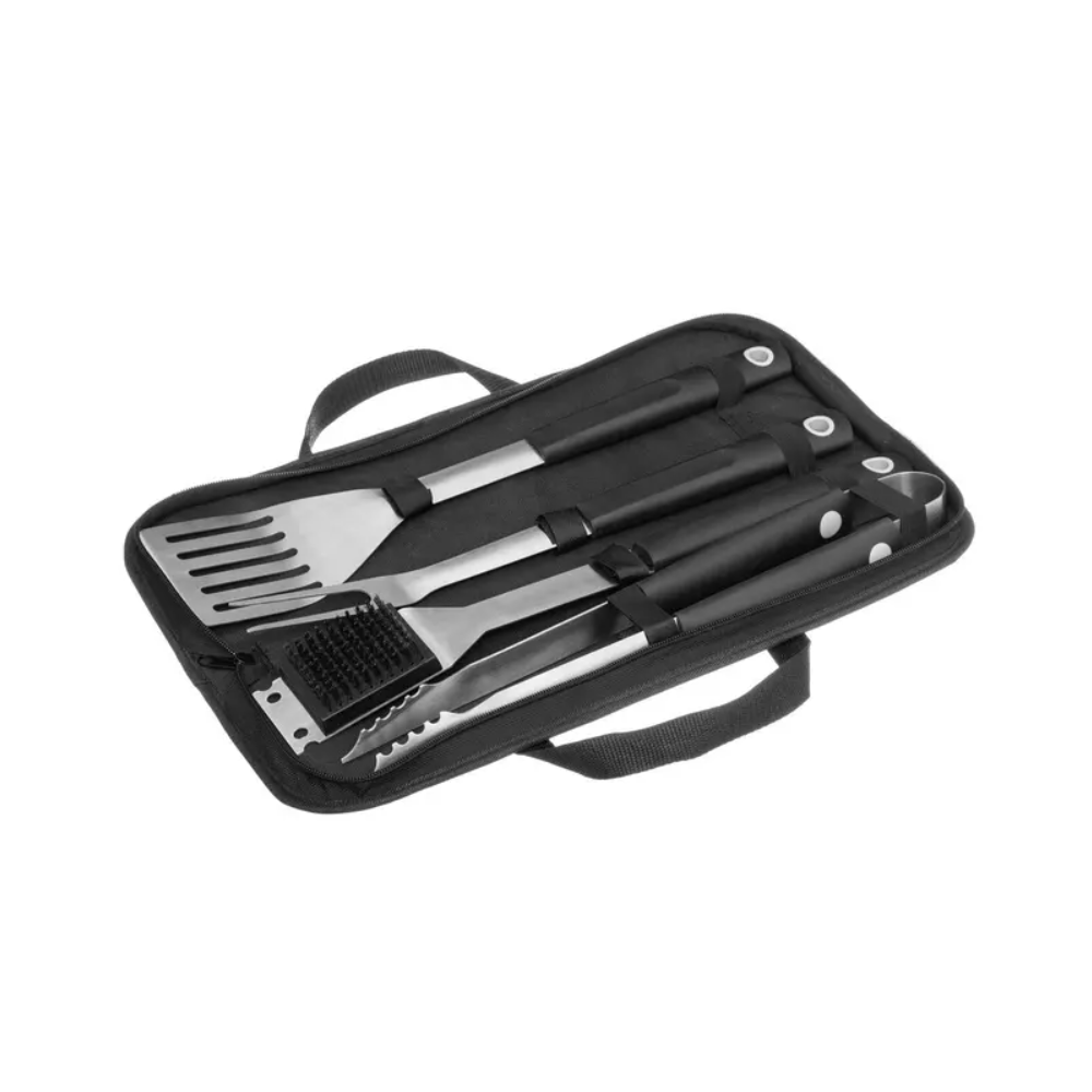 Set 4 ustensile gratar Varfy, inox