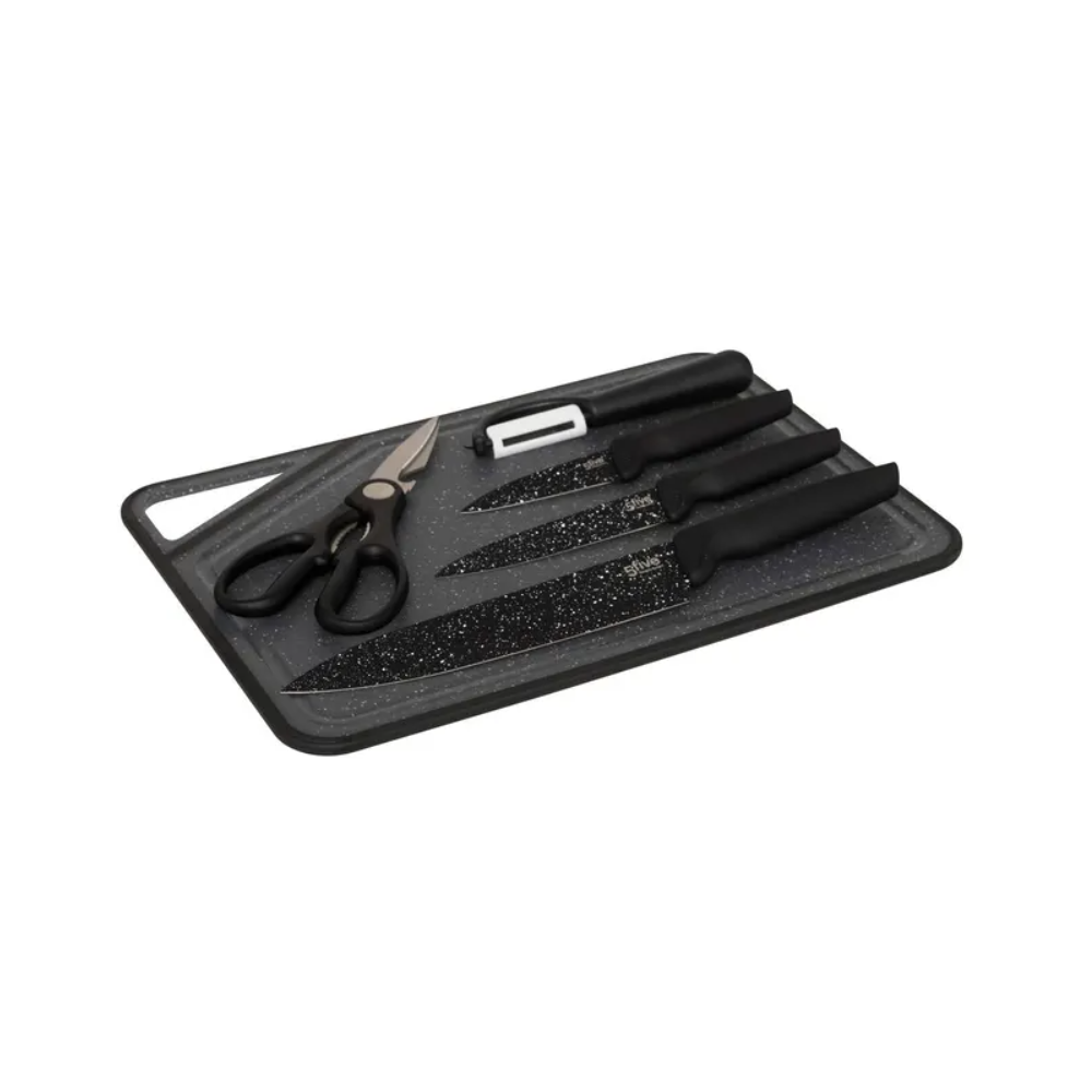 Set cutite Caractere, inox, tocator plastic, 6 piese
