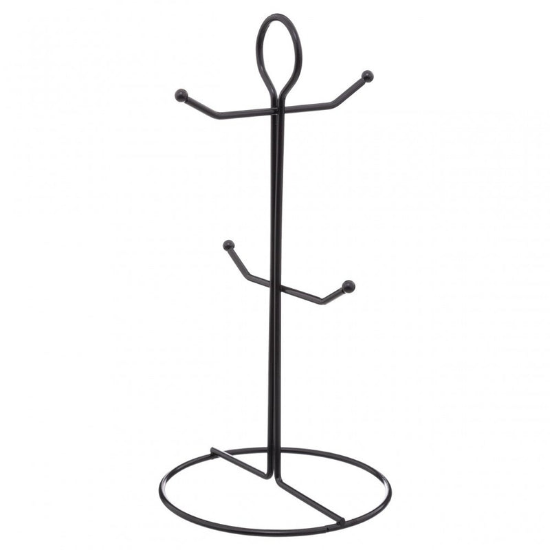 Set 4 cani Bergen, ceramica, suport metal, 13 x 13 x 23.6 cm, 140 ml