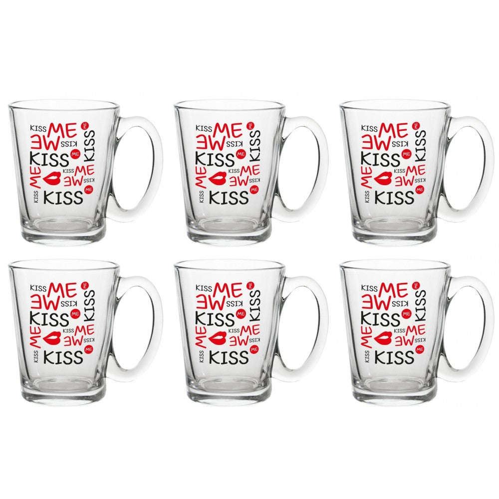 Set 6 cani kiss ME, sticla, 300 ml