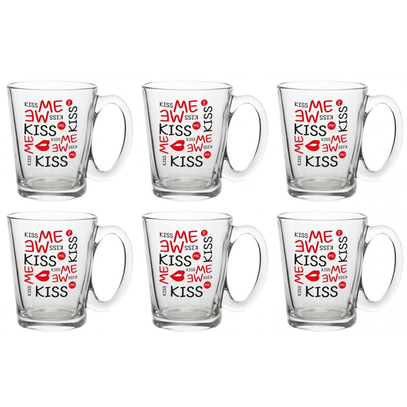 Set 6 cani kiss ME, sticla, 300 ml