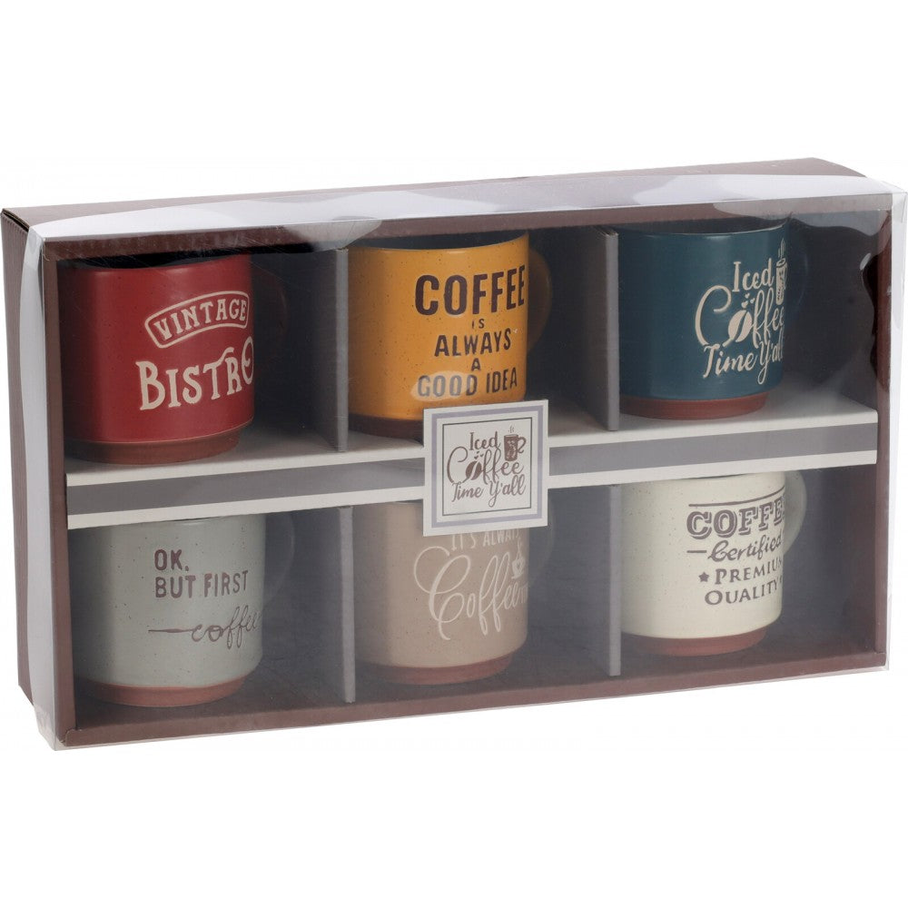 Set 6 cani Siaki Cafea, ceramica, 260 ml