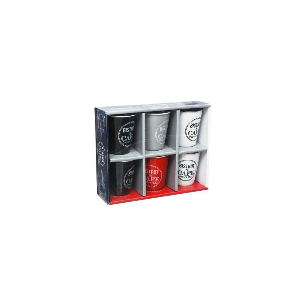 Set 6 cesti Esspreso SG, ceramica, multicolore, 100 ml