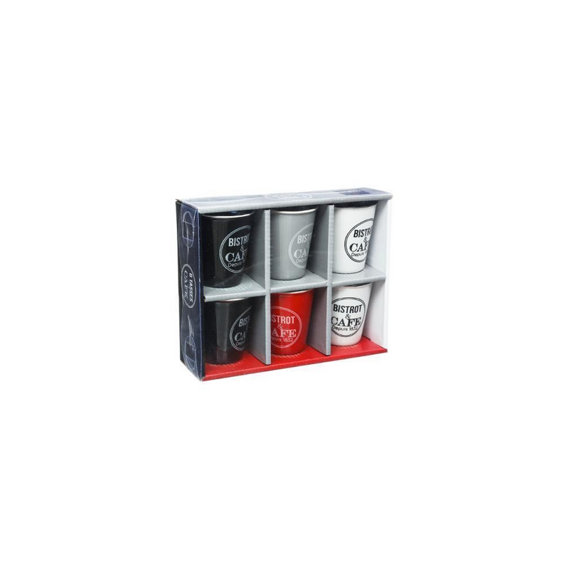 Set 6 cesti Esspreso SG, ceramica, multicolore, 100 ml