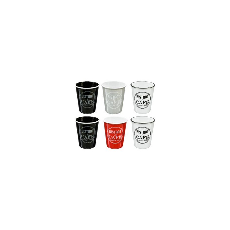 Set 6 cesti Esspreso SG, ceramica, multicolore, 100 ml