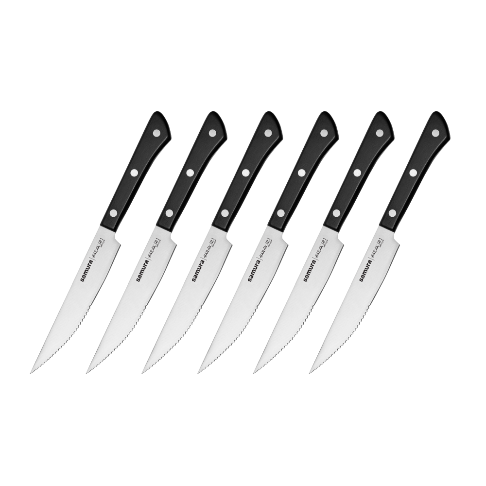 Set 6 cutite friptura Samura Harakiri, otel japonez, 13 cm