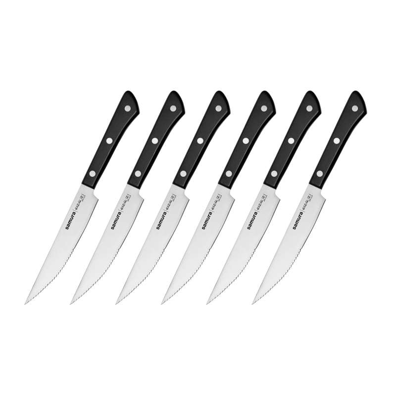 Set 6 cutite friptura Samura Harakiri, otel japonez, 13 cm