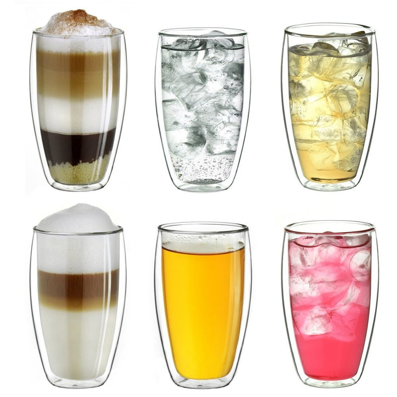 Set 6 pahare Vivo, sticla borosilicata, pereti dubli, 350 ml