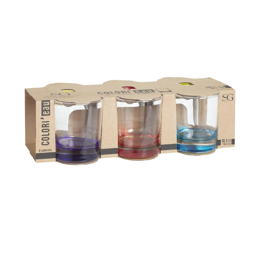 Set 6 pahare Colry, sticla, 300 ml