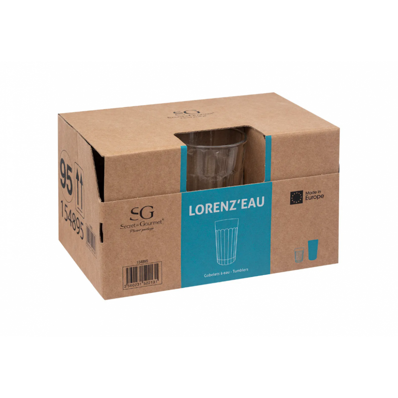 Set 6 pahare Lorenzo, sticla, 350 ml
