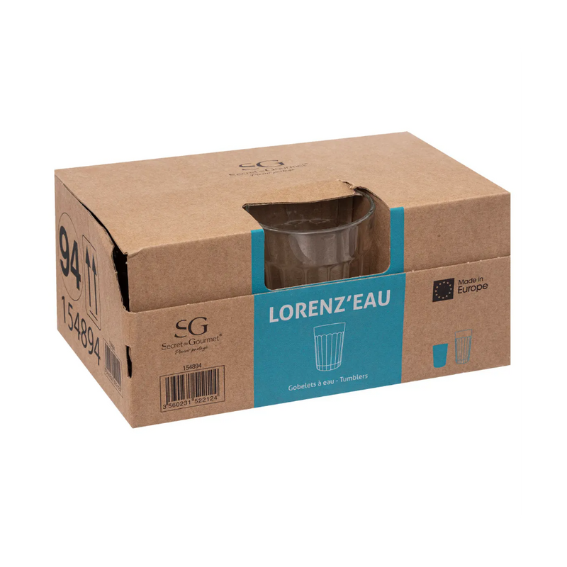 Set 6 pahare Lorenzo, sticla, 250 ml
