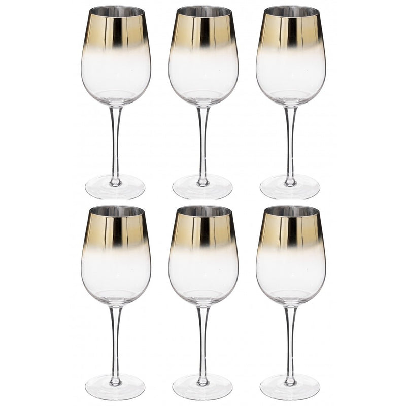 Set 6 pahare vin Arya, sticla, 380 ml, 8,5 x H 23 cm