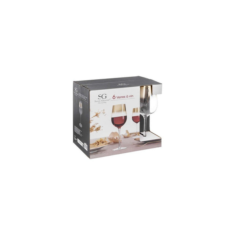 Set 6 pahare vin Arya, sticla, 380 ml, 8,5 x H 23 cm