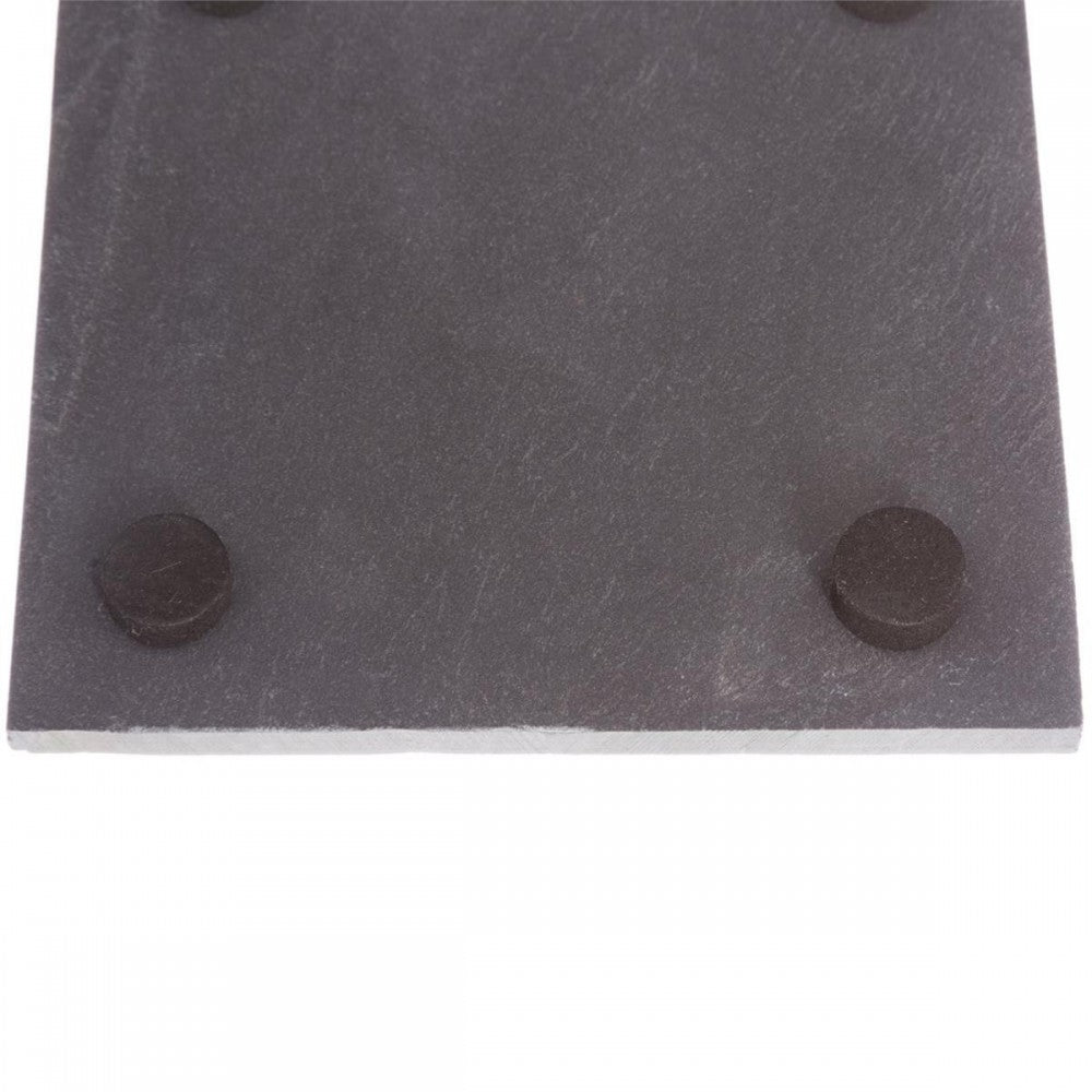 Set 6 suporti cani si pahare, ardezie, gri, 10 x 10 cm