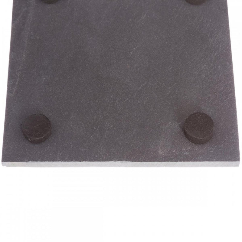 Set 6 suporti cani si pahare, ardezie, gri, 10 x 10 cm