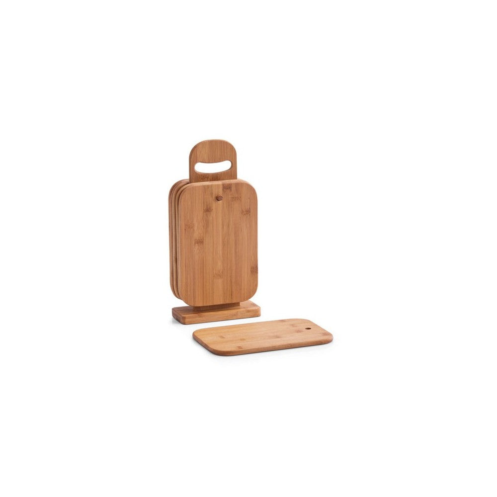 Set 6 tocatoare Zeller, bambus, suport inclus, 15 x 7 x 32 cm