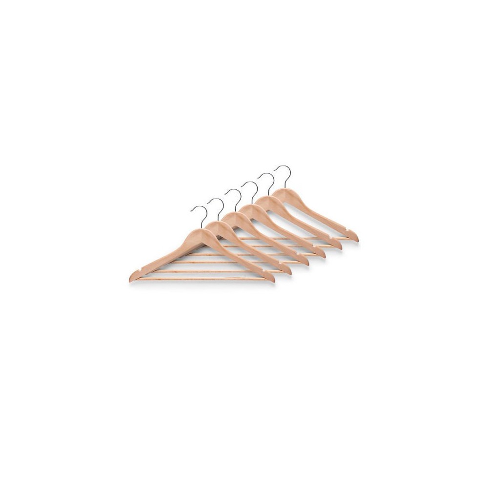 Set 6 umerase haine, lemn, 43.5 cm