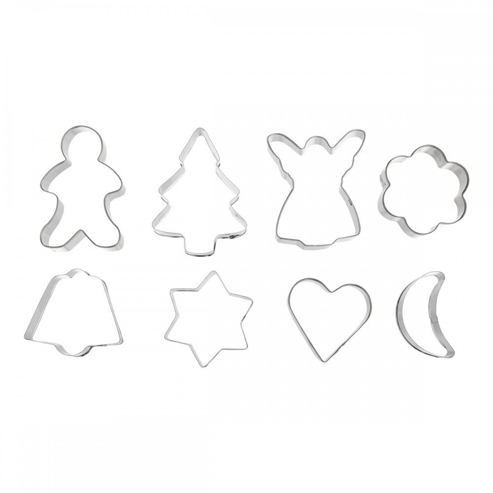 Set 8 modele biscuiti Dolcy, metal, 6,1 x 13,5 x H 2 cm