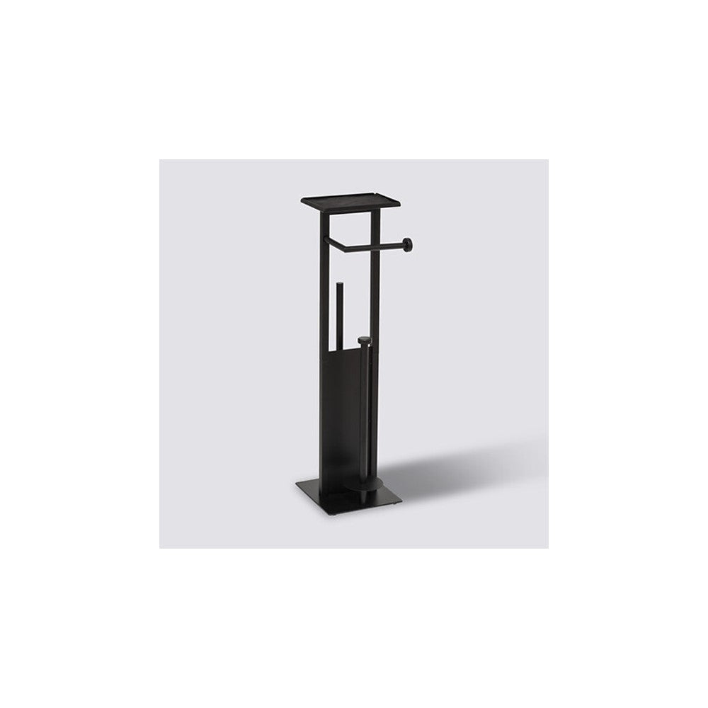 Set baie Holder, metal, negru, 28 x 18 x H 61.5 cm