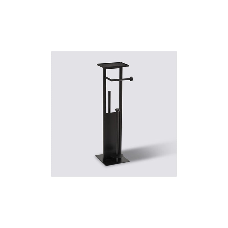 Set baie Holder, metal, negru, 28 x 18 x H 61.5 cm