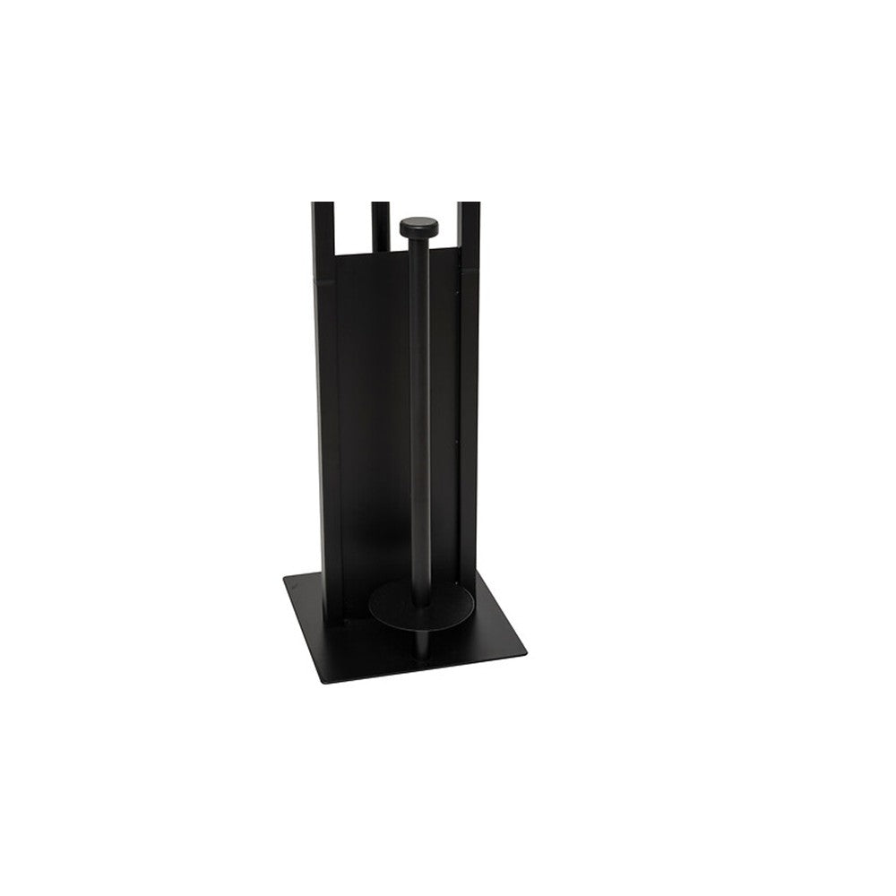 Set baie Holder, metal, negru, 28 x 18 x H 61.5 cm
