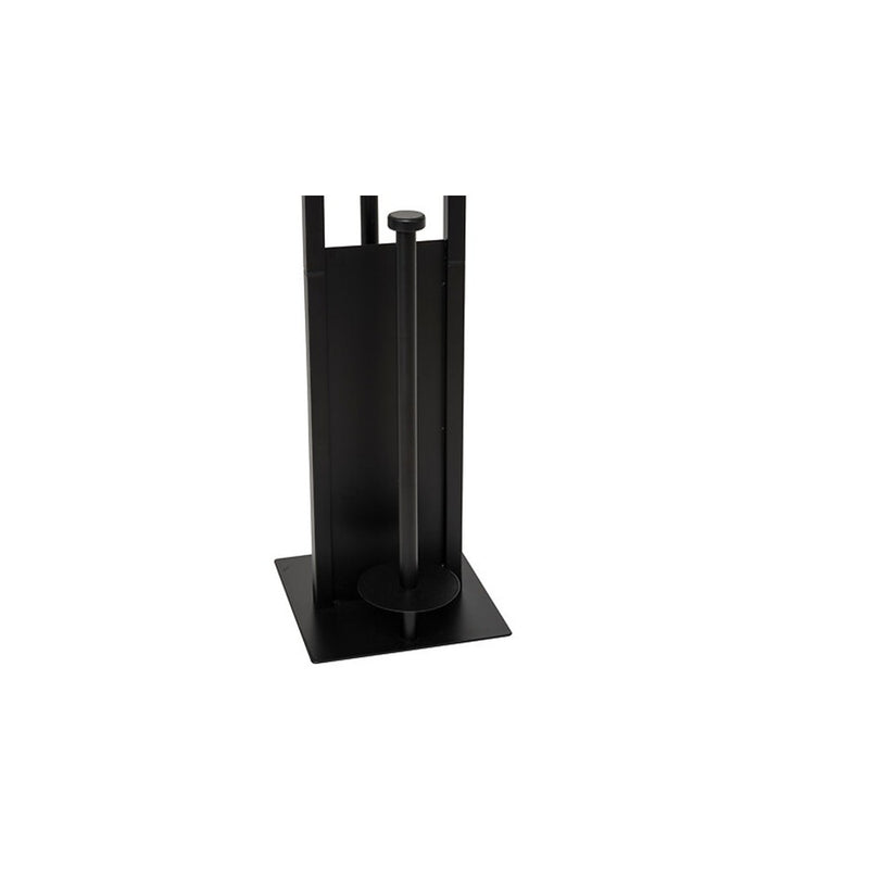Set baie Holder, metal, negru, 28 x 18 x H 61.5 cm
