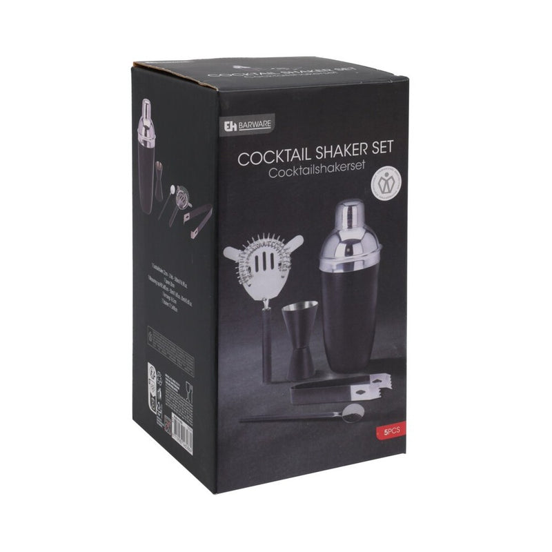 Set coctail Shaker EH Black steel, 5 piese
