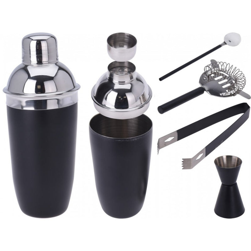 Set coctail Shaker EH Black steel, 5 piese