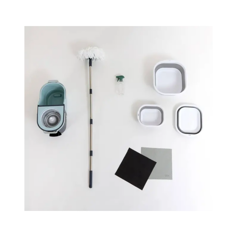 Set curatenie Stepy, galeta dubla, 7+8.2 litri, mop, plastic, 52 x 25 cm