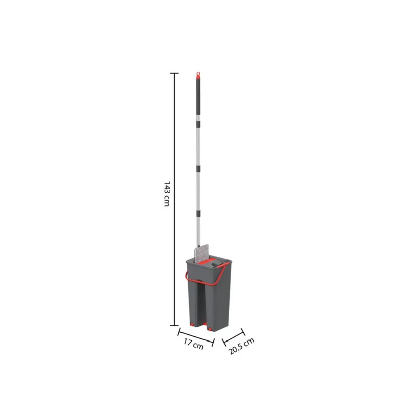 Set curatenie Tana, plastic, mop plat inclus, 7 litri