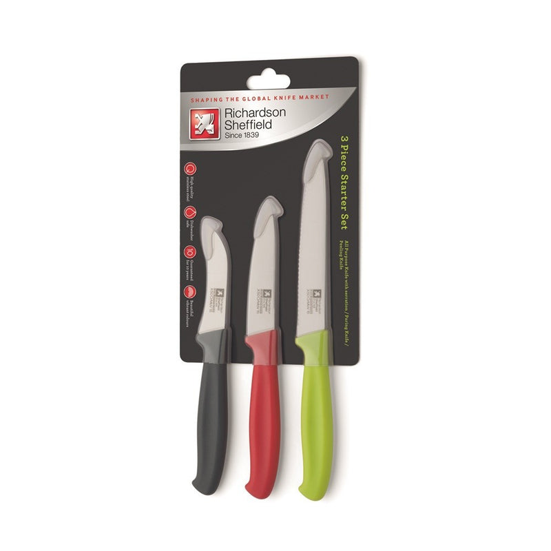 Set cutite Richardson Sheffield, lama inox, maner plastic, 3 piese