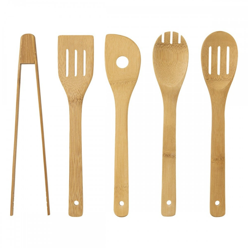 Set cutite Bangkok, bambus, inox, 10 piese