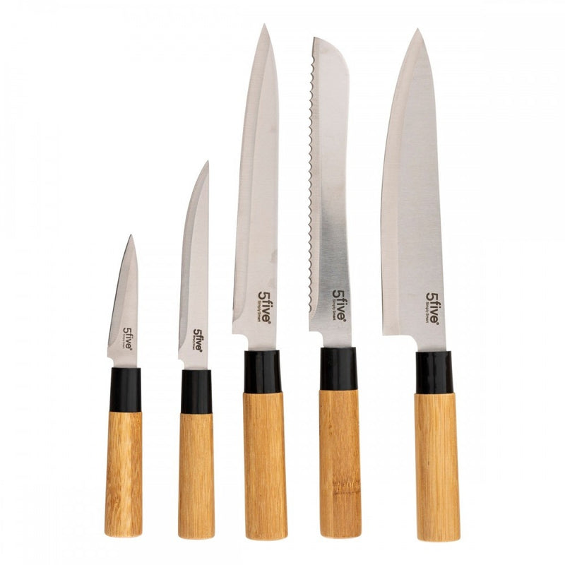 Set cutite Bangkok, bambus, inox, 10 piese