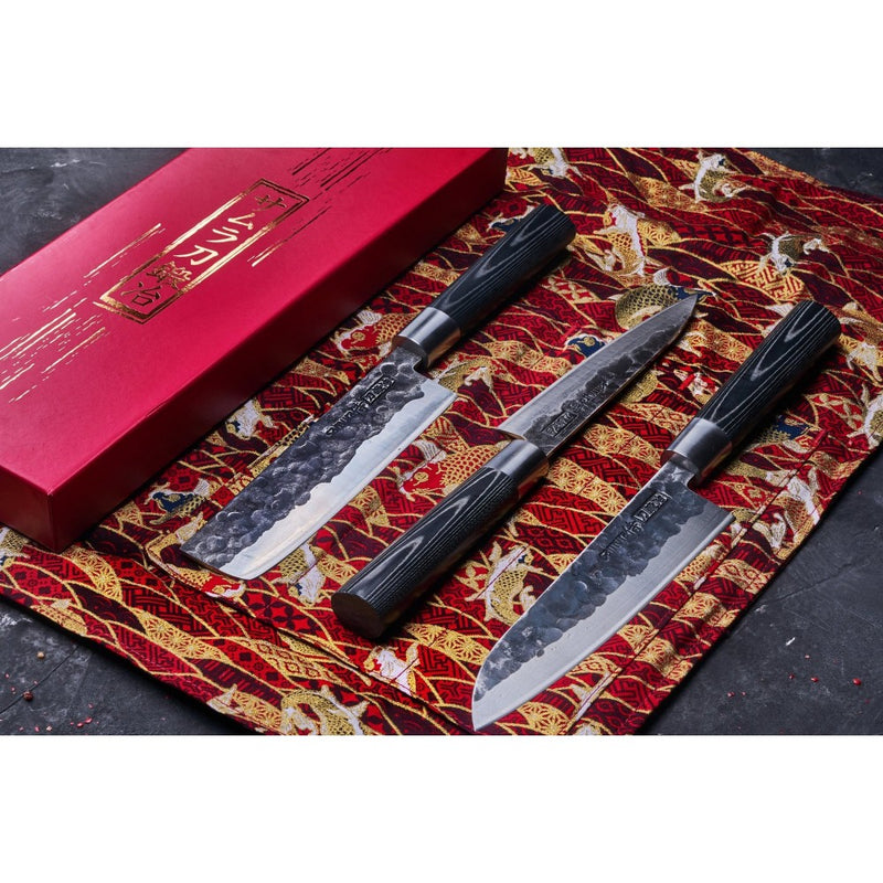 Set cutite Black Smith, otel carbon, 3 piese