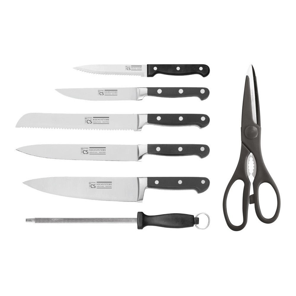 Set cutite Carl Schmidt Sohn Premium, 8 piese, suport lemn rotativ