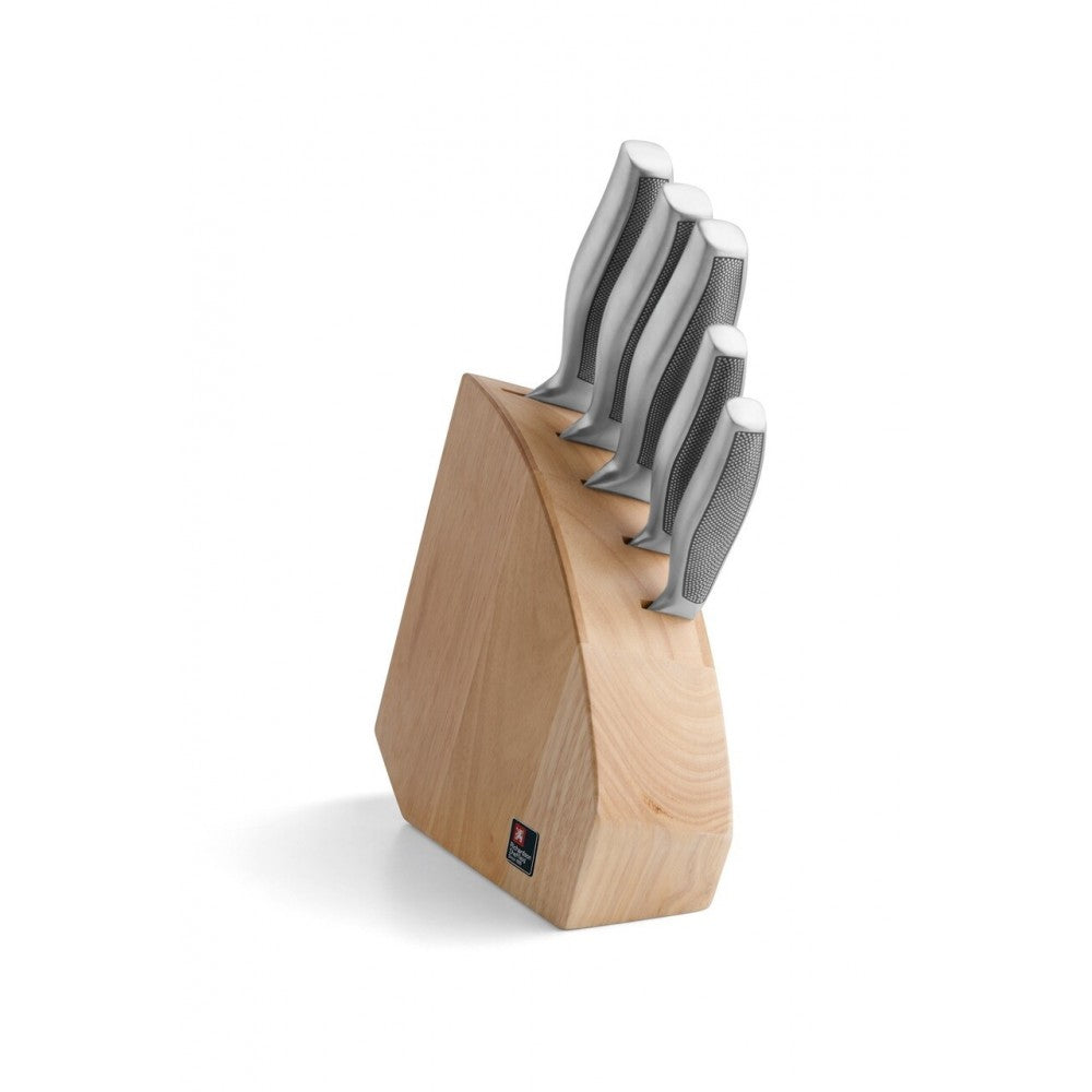 Set cutite Richardson Sheffield Sense, inox, suport lemn, 5 cutite
