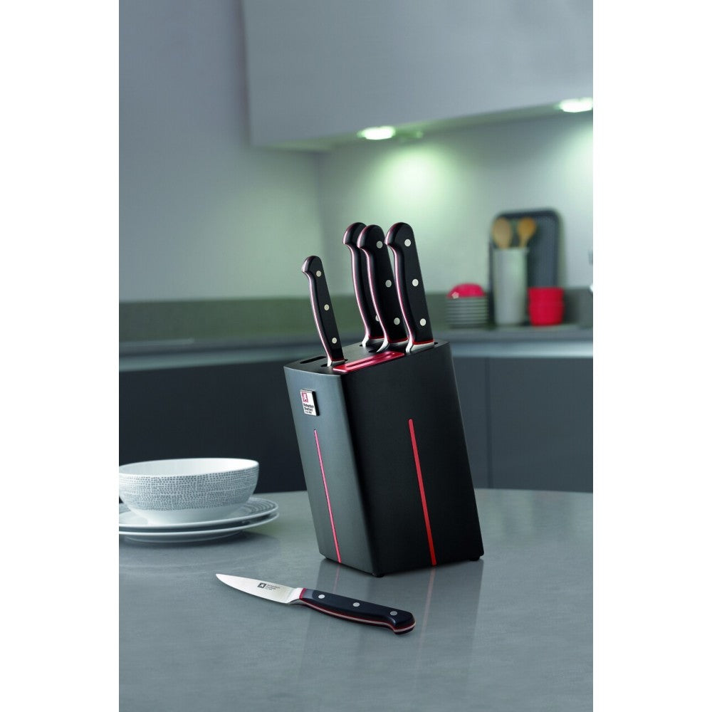 Set cutite Richardson Sheffield Velocity, suport, 5 cutite, ascutitor integrat