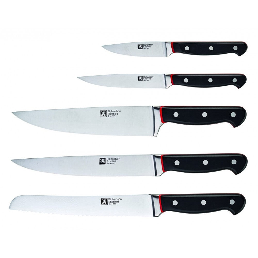 Set cutite Richardson Sheffield Velocity, suport, 5 cutite, ascutitor integrat