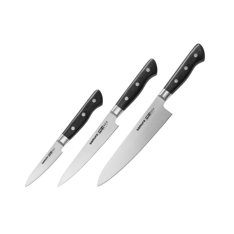 Set cutite Samura PRO-S, otel japonez, 3 piese, M