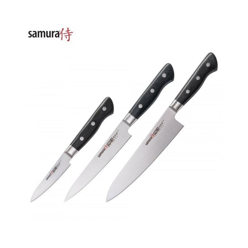 Set cutite Samura PRO-S, otel japonez, 3 piese, M