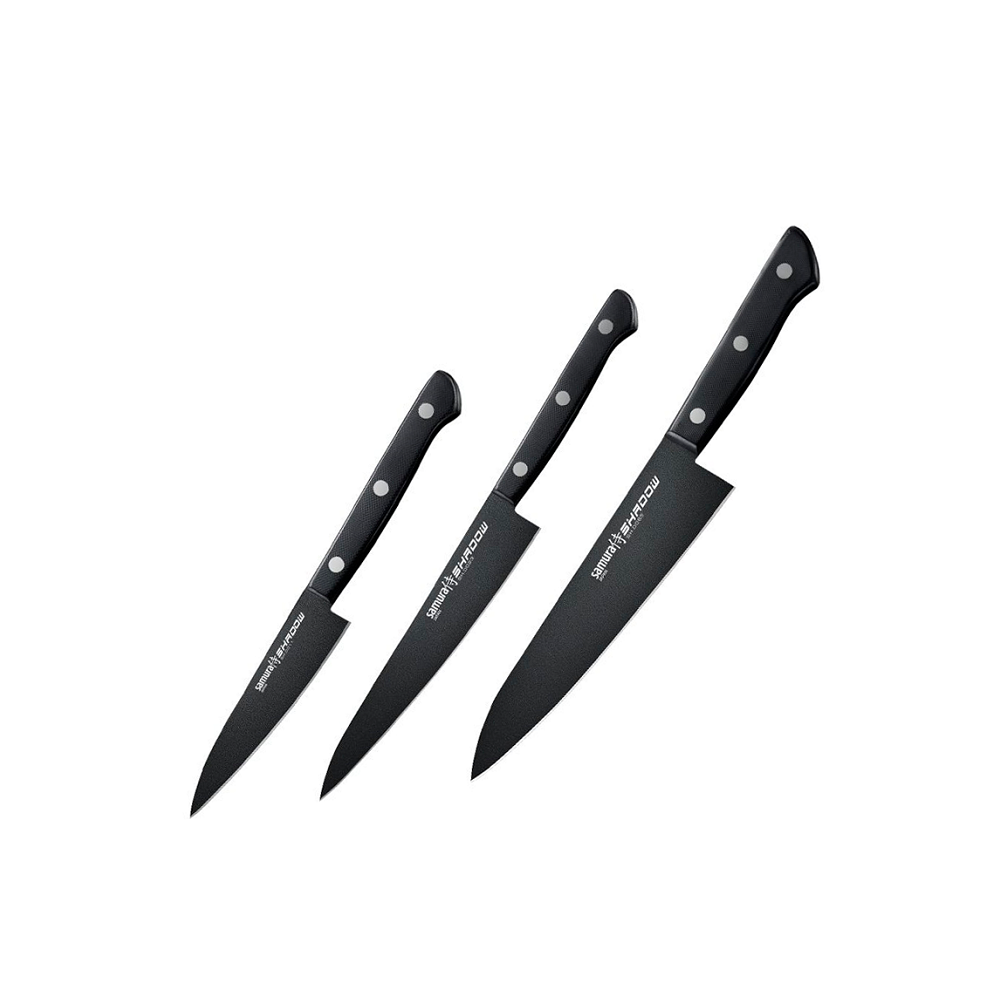 Set cutite Samura Shadow, otel japonez, 3 piese
