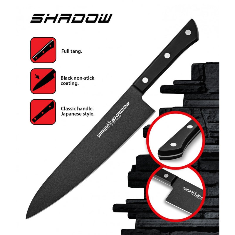 Cutitul bucatarului Samura Shadow, otel japonez, 20 cm