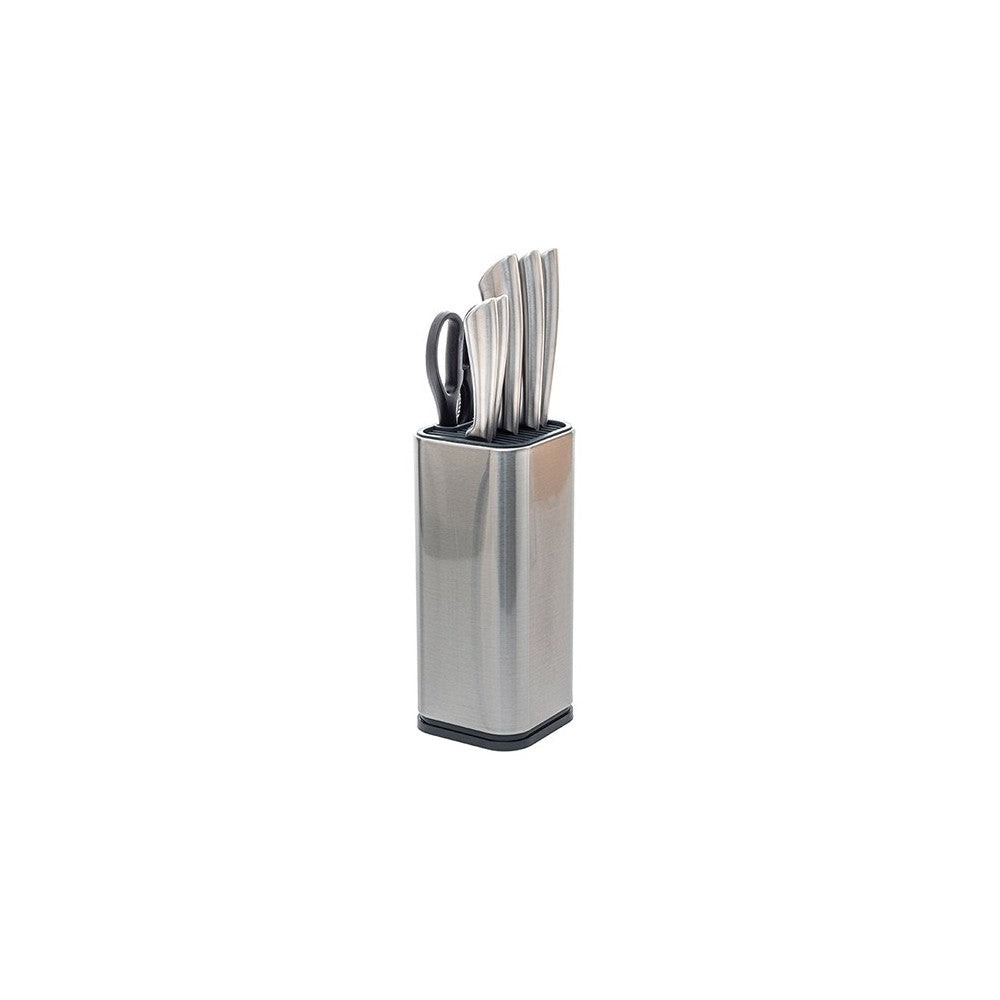 Set cutite Style, inox, 5 cutite, foarfeca universala, suport inox