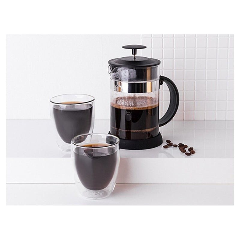 Set infusor 800 ml si 2 pahare Altom Andrea, sticla borosilicata, 300 ml