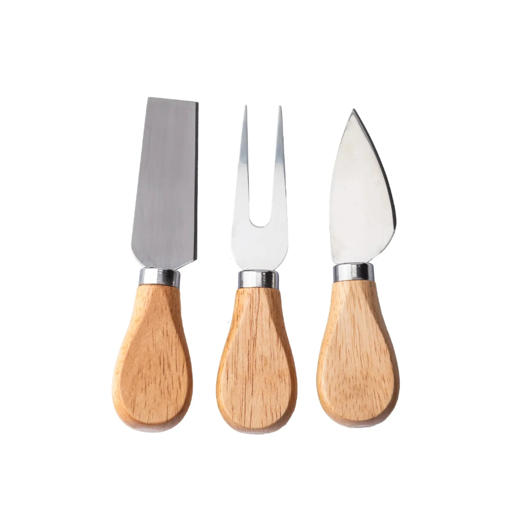 Platou servire branzeturi Altom, bambus, 3 cutite, 39 x 30 cm