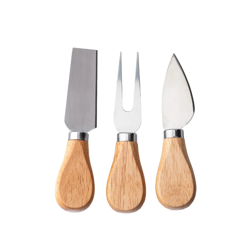 Platou servire branzeturi Altom, bambus, 3 cutite, 39 x 30 cm