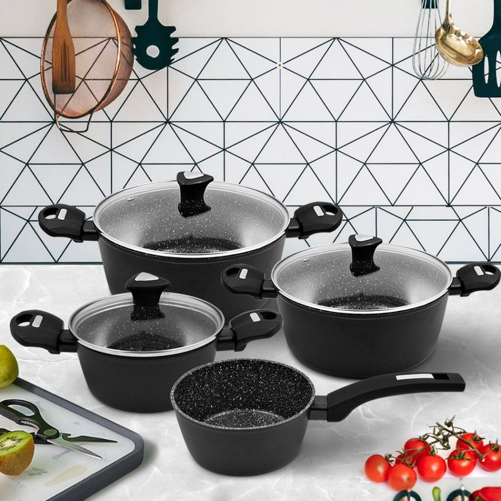 Set oale Carl Schmidt Sohn-Marburg, aluminiu forjat, 16/20/24cm, negru, 7 piese, CS086732