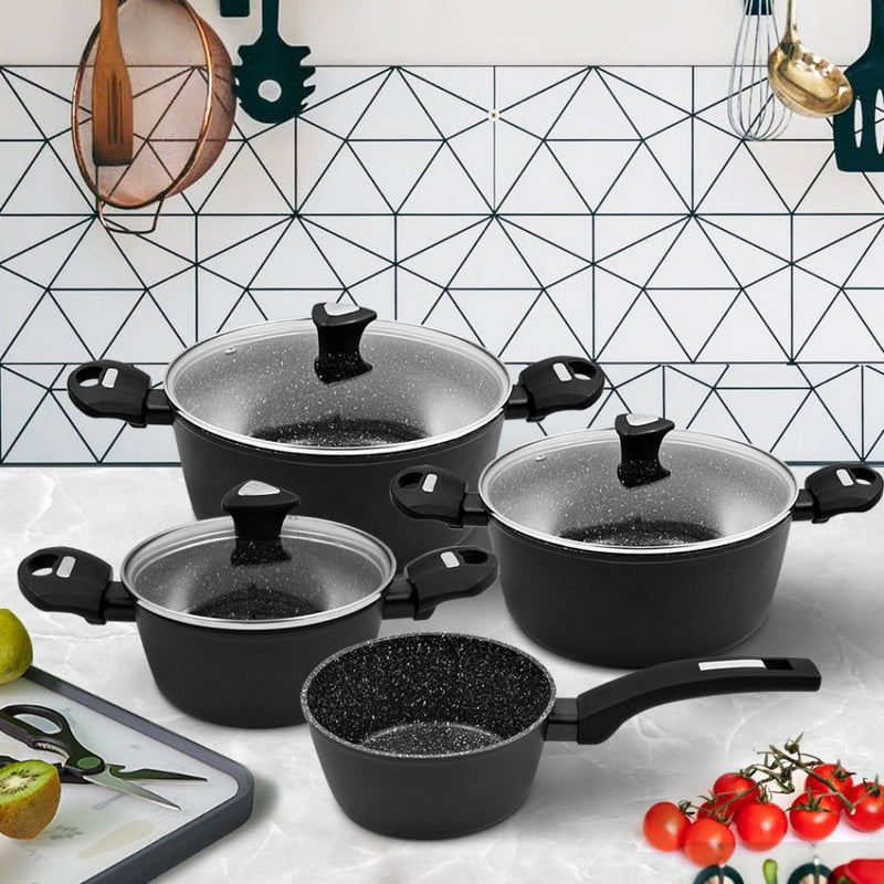 Set oale Carl Schmidt Sohn-Marburg, aluminiu forjat, 16/20/24cm, negru, 7 piese, CS086732
